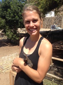 Sometimes she squeezes just a little too hard.