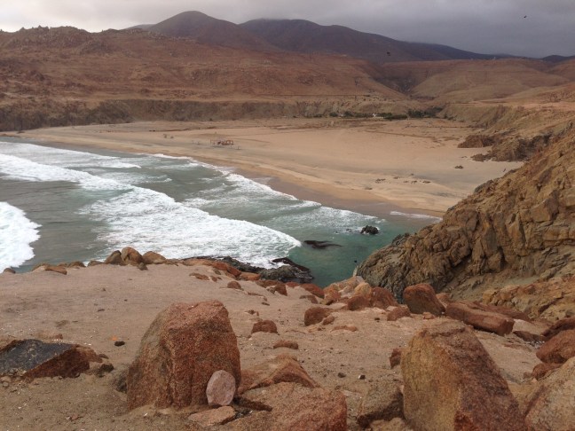 View from the cliffs near the farm.