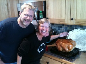 Mom and Dad with the Turkey