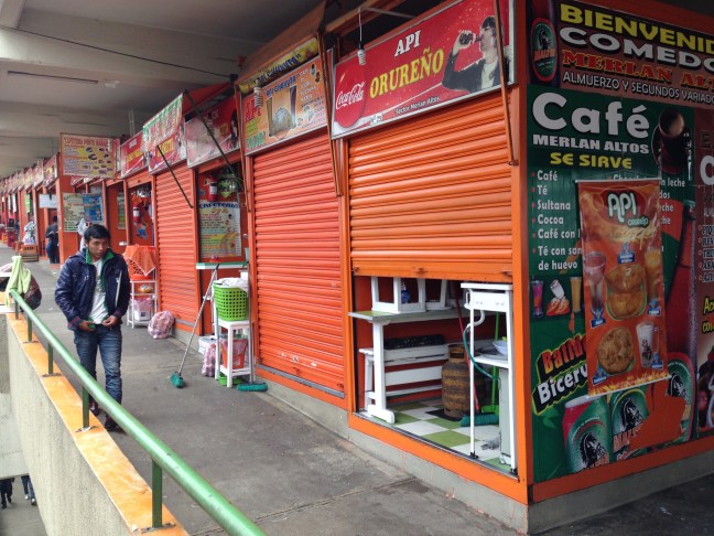 Little lunch stalls in Mercado Lanza.