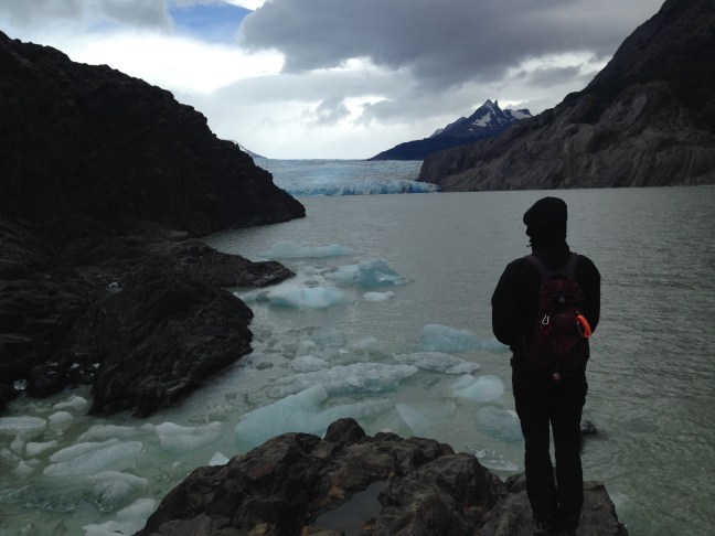 Looking out at Glacier Gray our last day of hiking the W. 