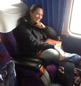 What's that next to you, you ask? Just my very own blanket wrapped in plastic. Yes, I'm kind of a big deal.